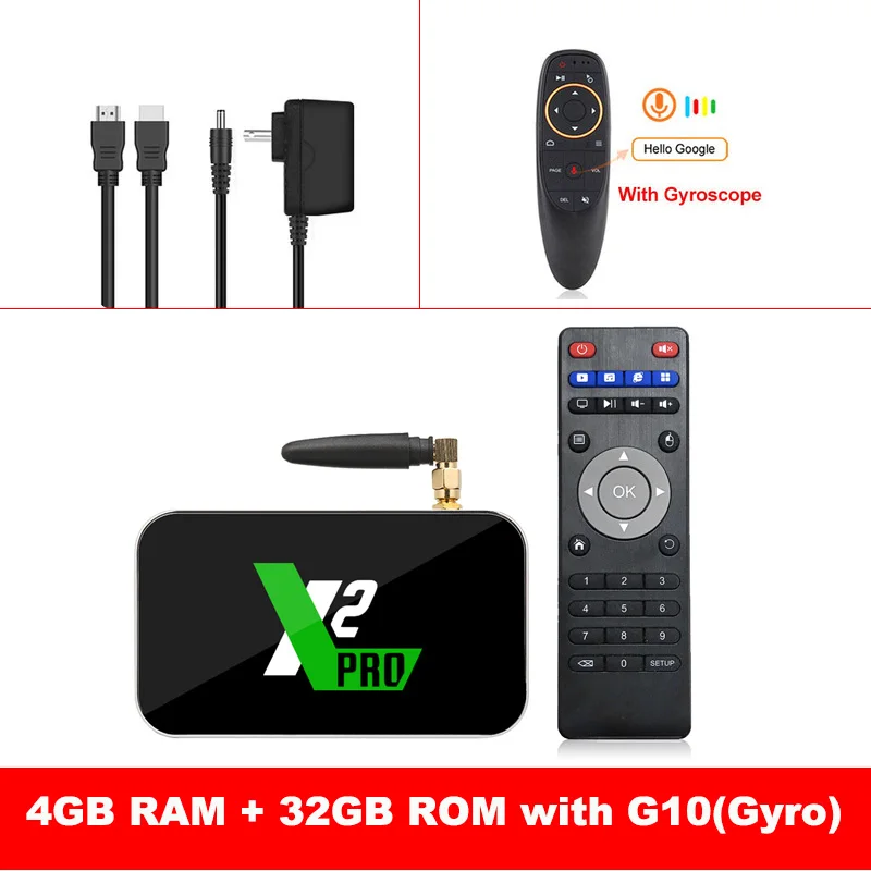 4GB 32GB with G10 X2 Pro tv Box Android 9,0 4 Гб ОЗУ 32 Гб Smart tv Amlogic S905X2 X2 cube 2 Гб 16 Гб телеприставка 2,4G/5G WiFi 1000M 4K медиаплеер - Цвет: 4GB 32GB with G10