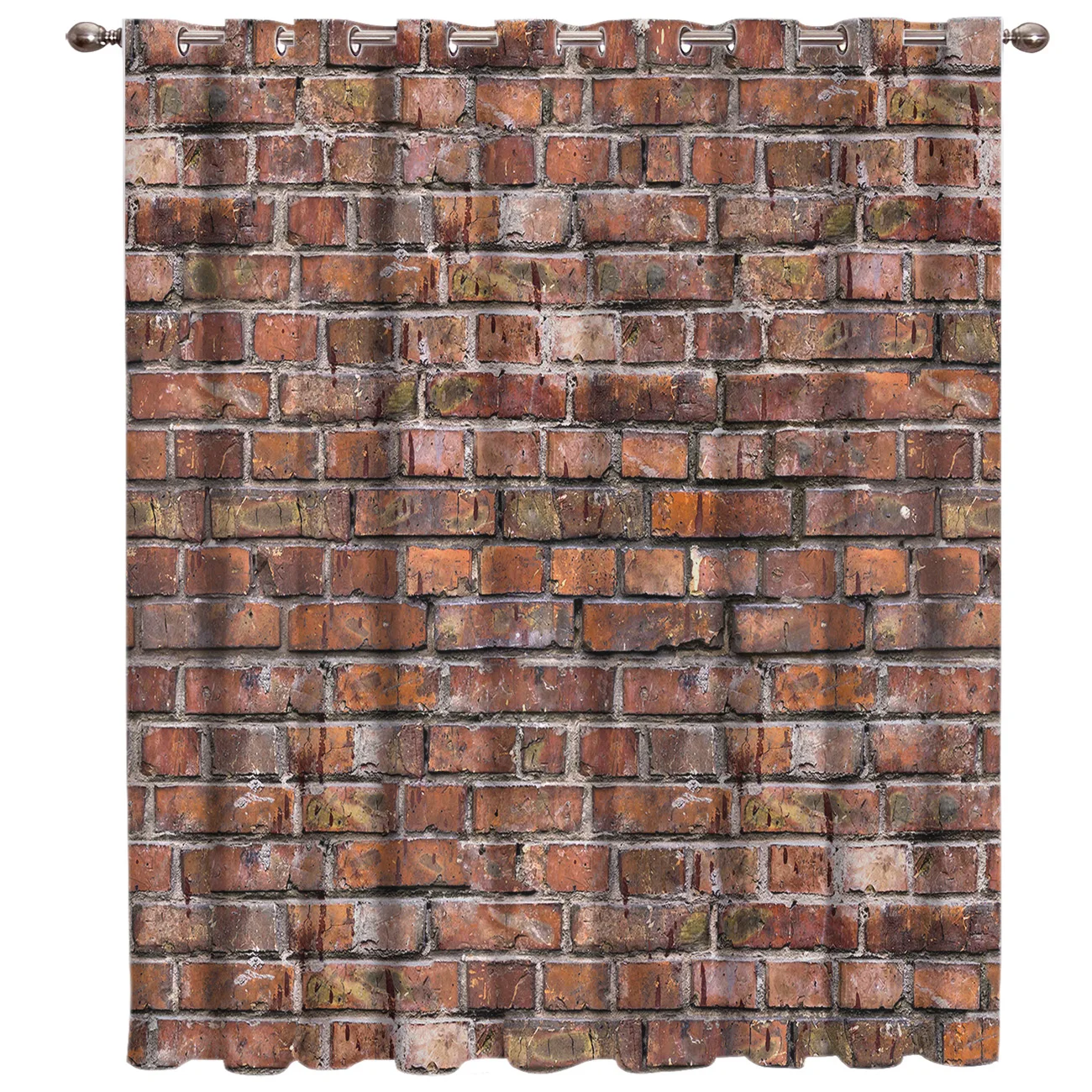 Трещина в каменной кирпичной стене Ретро Красные Каменные обои оконные шторы