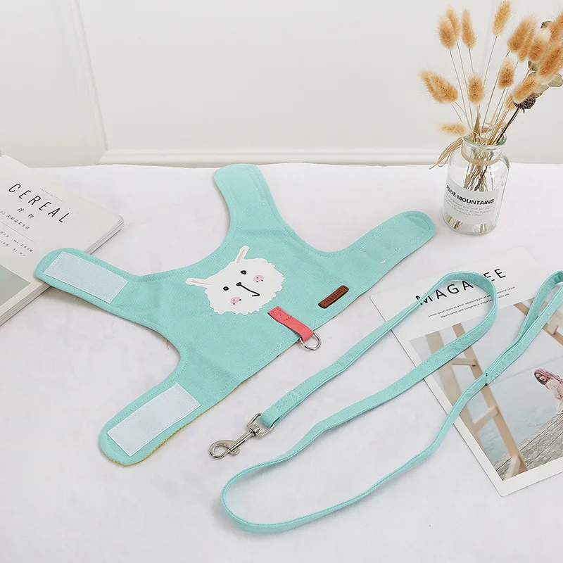 Cat Dog Adjustable Harness Vest Dog Mesh Harness Pets Walking Lead Leash Puppy Cat Vest Harness Collar Small Medium Supplies