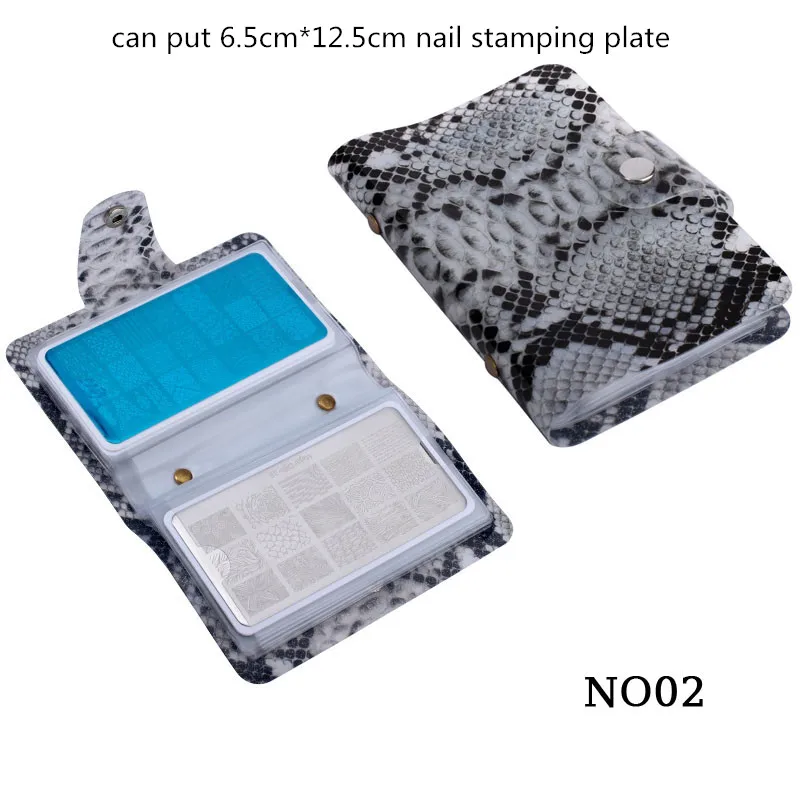 20Slots Nail Art Stamping Plate Case Holder Fashion Nail Stamp Template Holder Album Storage For Dia 6.5cm*12.5/6cm*12cm Stencil - Цвет: 2