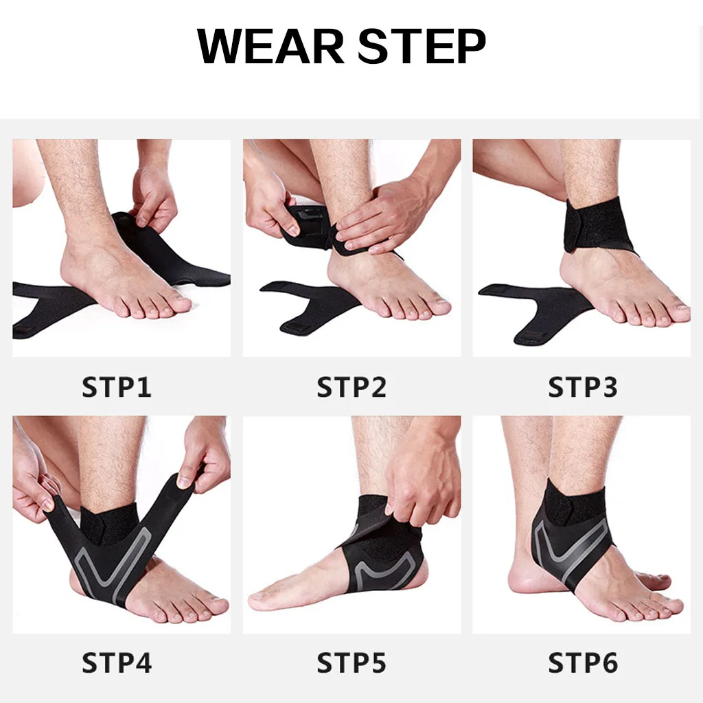 WorthWhile 1 PC Fitness Sports Ankle Brace Gym Elastic Ankle Support Gear Foot Weights Wraps Protector Legs Power Weightlifting 5
