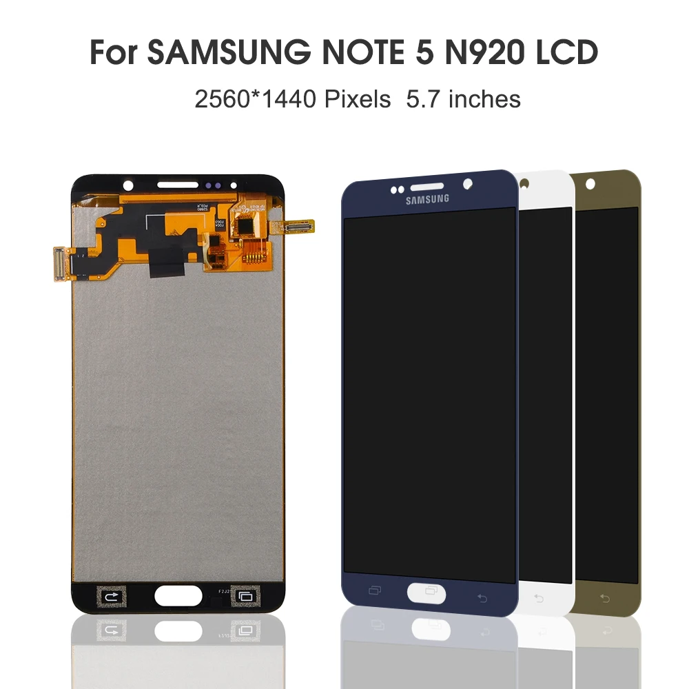 ЖК для samsung Galaxy Note 5 N920 N920F ЖК-дисплей кодирующий преобразователь сенсорного экрана в сборе запасные части для Note5 ЖК-экран