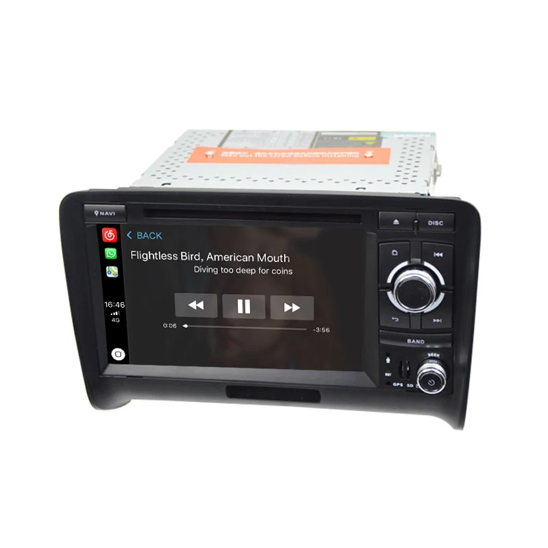Top CarExc 7 inch Android 9.0 Radio Wireless CarPlay GPS Navigation DVD Player for Audi TT MK2 8J 2006 2007 2008 2009 2010 2011 2012 3