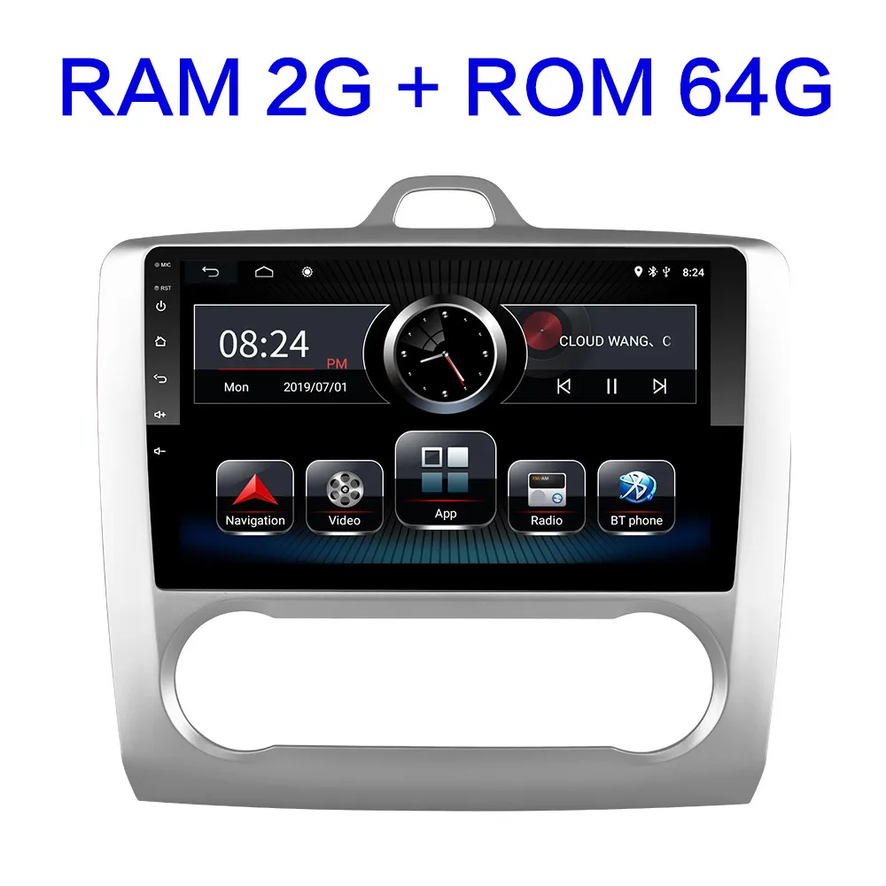 C Android 9,0 для Ford Focus Exi AT 2004 20005 2006 2007 2008 2009 2010 2011 Автомобильный Радио DVD gps навигация мультимедийный плеер 2G оперативная память - Цвет: C