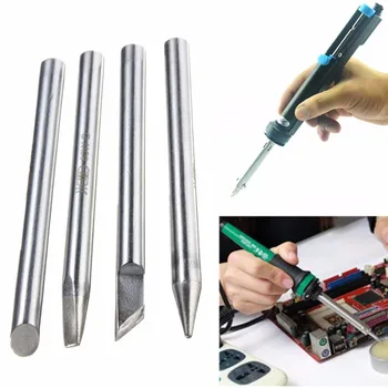 

4 Type Choice 60W 70mm Electric Soldering Solder Iron Bit Tips Dia For Welding Tool
