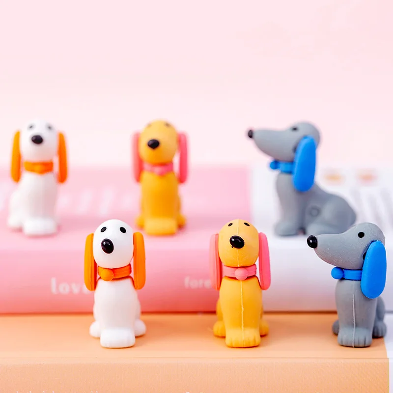 

8 PCs Super Cute Dog Eraser Student Creative Eraser Stationery Wholesale
