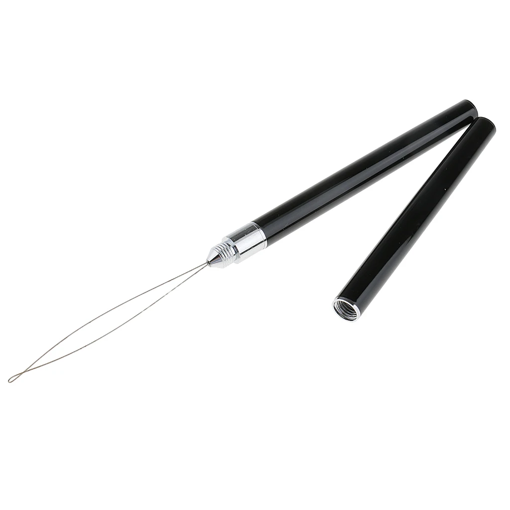 2in1 Beads Feather Pulling Loop Needles Hair Extension Crochet Hook Tools