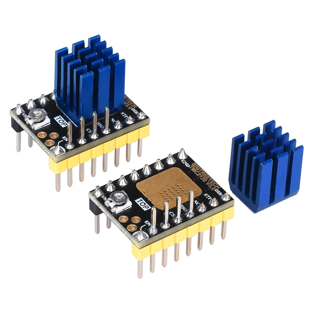 BIGTREETECH TMC2130 V3.0 SPI TMC2208 TMC2100 шаговый двигатель драйвер модуль с радиатором Mute Для Ramps1.6 3d принтер SKR V1.3 мкс