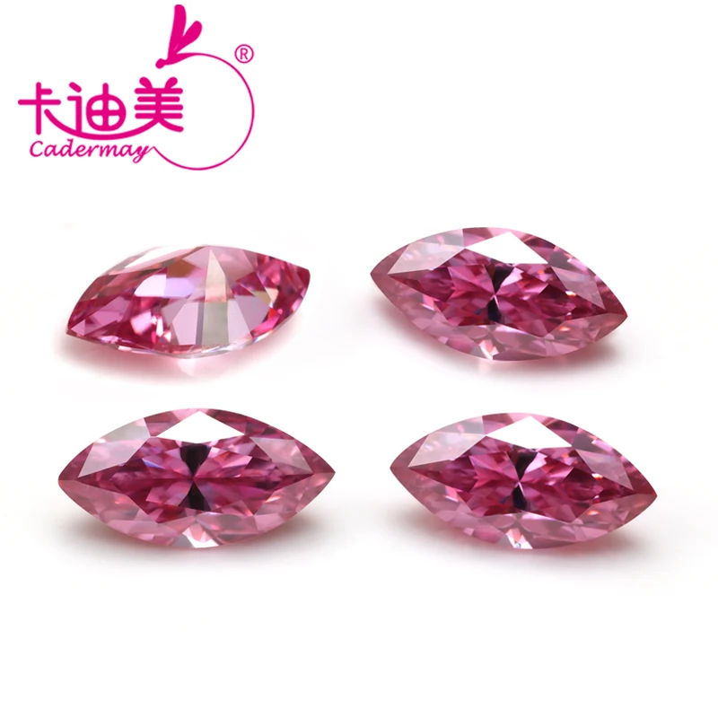 

CADERMAY 7x14mm 3CT Marquise Cut Moissanite Diamonds Pink Color loose Stones Wholsale Price Lab Grown Moissanite