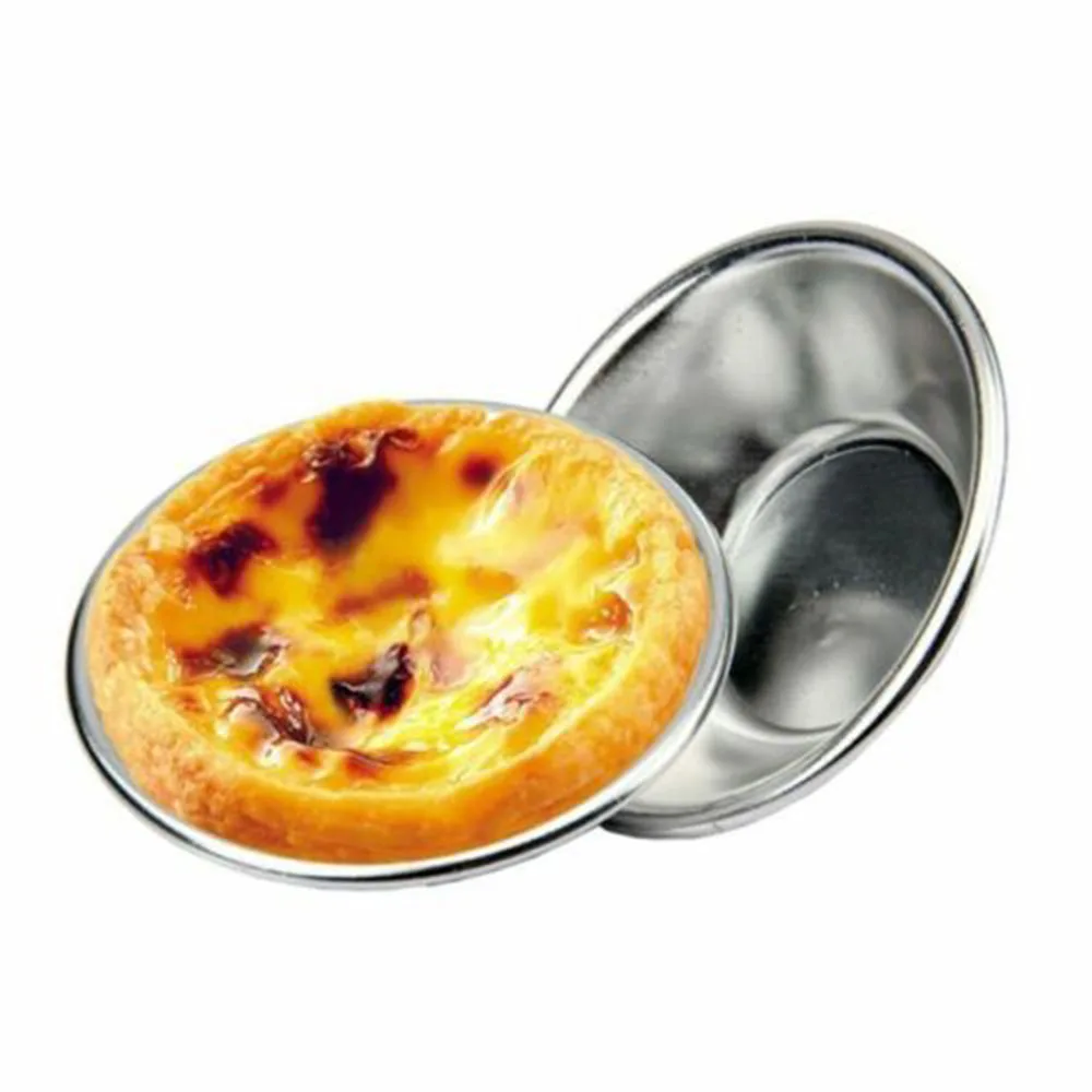 

10Pcs Egg Tart Molds Aluminum Cupcake Cookie Flower Mold Mould Tin Baking Pan For Baking Kitchen Supplies