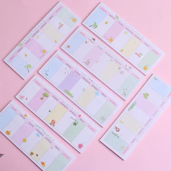 

Fancy Cute Animal Sticky Notes Weekly Planner Memo Pad Notepads Kawaii Fruit Strawberry Giraffe Pink School Student Stationery
