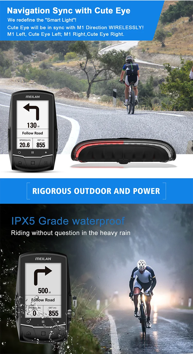 Meilan M1 M2 Fiets Computer Draadloze Kilometerteller Fietsen Stopwatch Mtb  Gps Snelheidsmeter Kilometer Teller Voor Fiets Accessoires - AliExpress  Sports \u0026 Entertainment