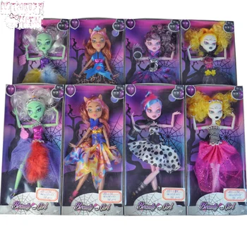 

30CM New arrival Monsters Fun High Dolls Draculaura Black WYDOWNA SpiderHight Moveable Joint Best Children Gift Fashion Doll