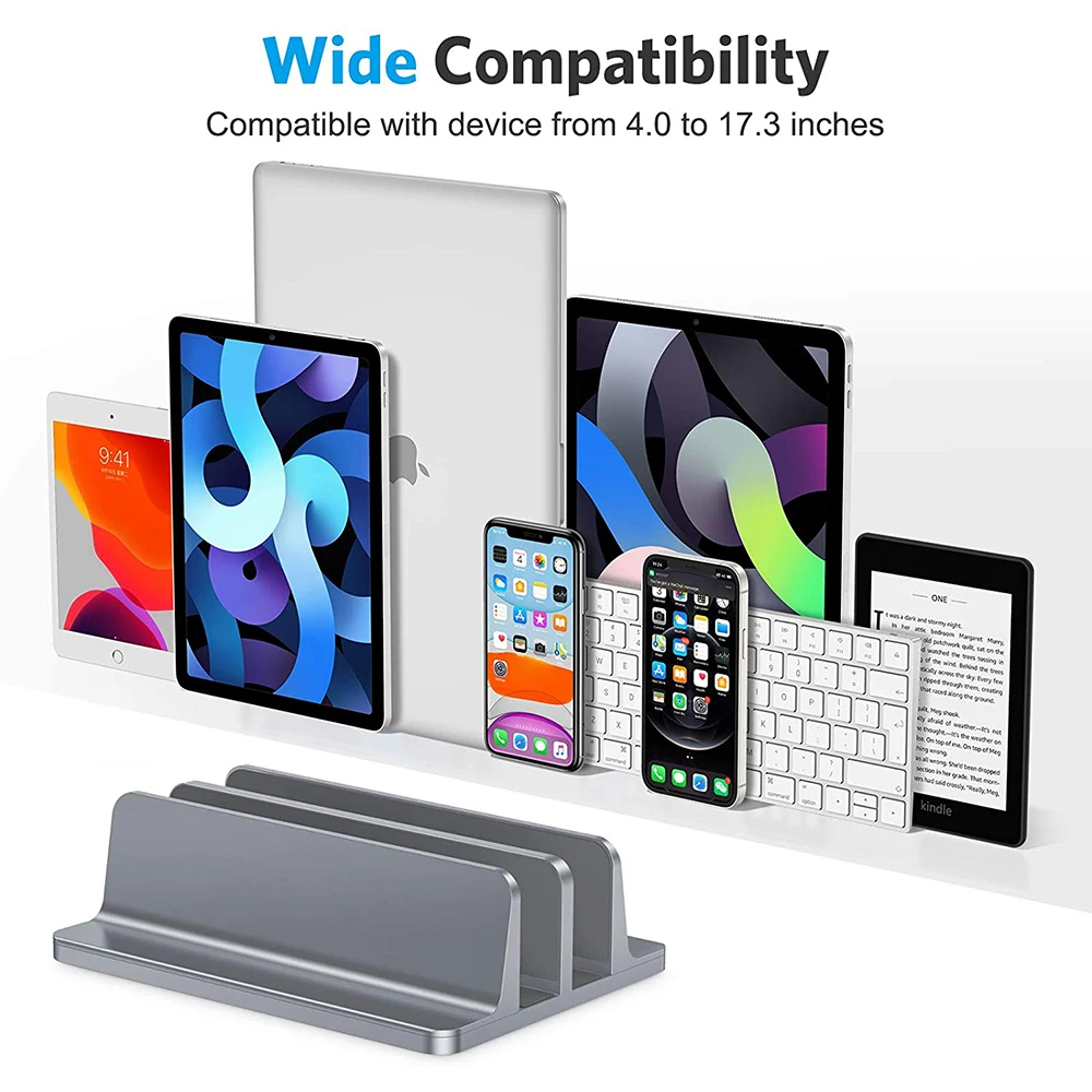 Vertical Laptop Stand Aluminium Adjustable Portable Notebook Mount Support Base Holder For MacBook Pro Air Accessory Book Holder laptop stand