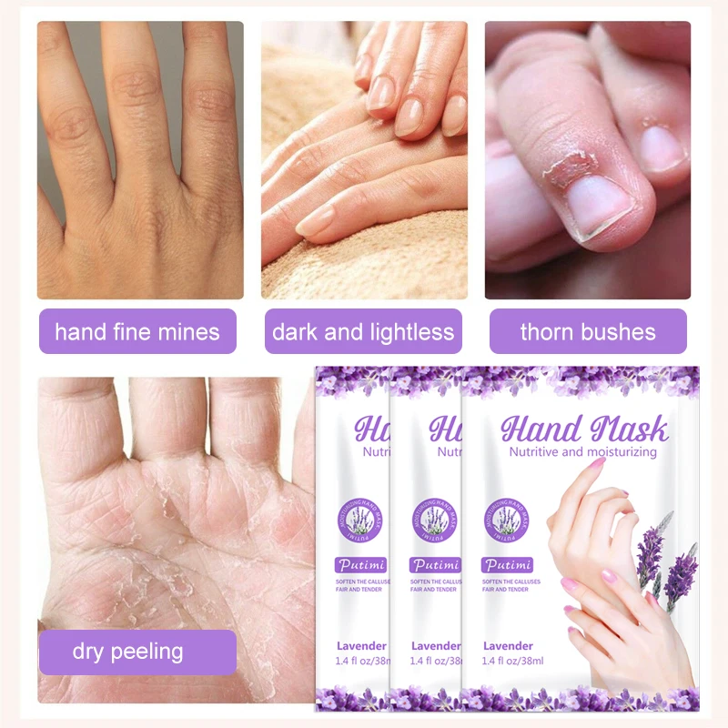 Hb7fd5d57ab6d43a59050b3ef36d84729d 10Packs Exfoliating Hand Masks Wax Peel Moisturizing Spa Gloves Whitening Hand Mask Cream Hand Scrub Remove Dead Skin Hand Care