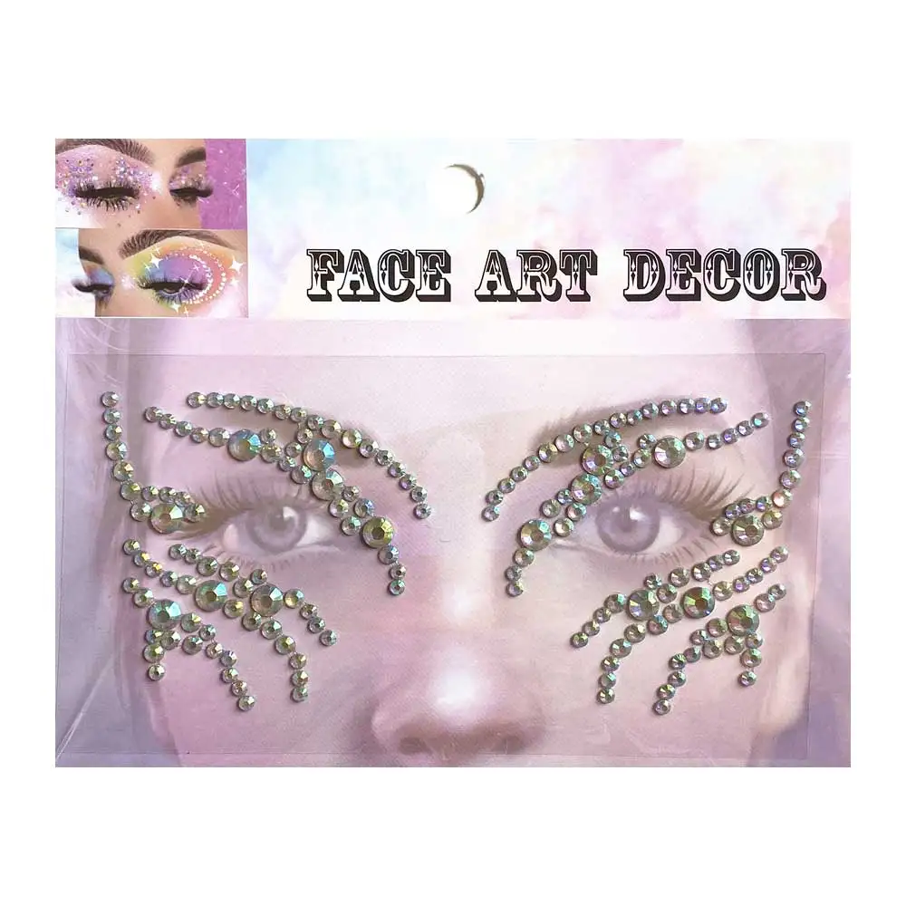 Face Jewels Makeup Sticker Easy Use DIY Rhinestones Decor Great For Wedding Masquerade Makeup rhinestone stickers makeup stickers makeup rhinestone stickers makeup accessories