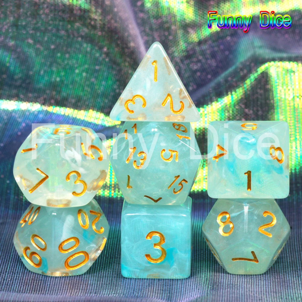 Переносные игральные кубики Туманность 7 для игра DnD D4 D6 D8 D10 D12 D20 подарочный набор