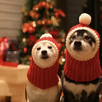 

New arrival Warm Lovely Autumn Winter Pet Dog Christmas Hat for Shiba Inu French Bulldog Teddy Bichon Golden Retriever