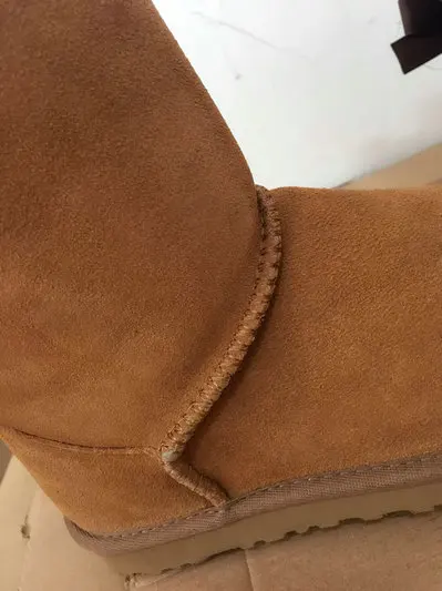 ; классические женские зимние ботинки из коровьей кожи с бантом; Botas Mujer; большие размеры США: 4-12