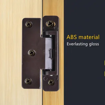 

4pcs Plastic spring Hinge bisagra hidden Flat loaded hinge for wardrobe Cupboard cabinet door joint connector furniture Hardware