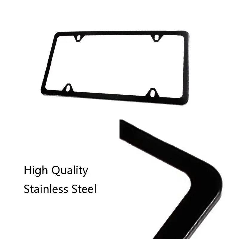 ONEWELL 2 шт. универсальные автомобильные номерные знаки, водонепроницаемые номерные бирки, металлический каркас из нержавеющей стали