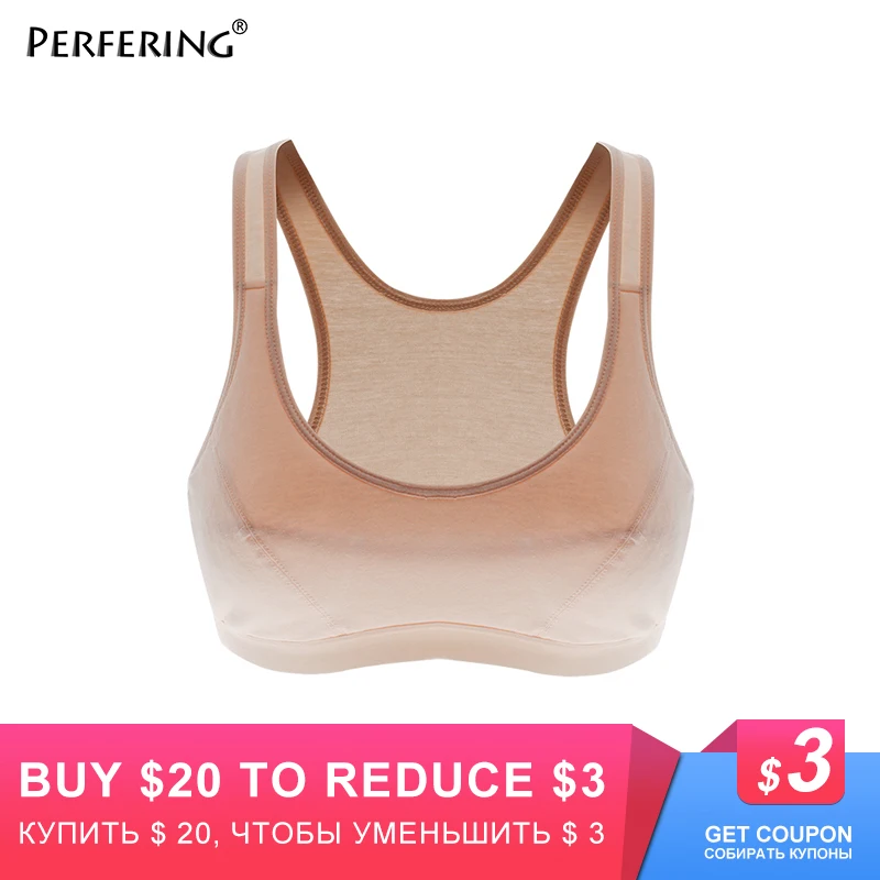 

Perfering 100% Cotton Bra Vest Soft Teenage Bras Cotton Young Girls Underwear Puberty First Training Teen Students Bra Lingerie