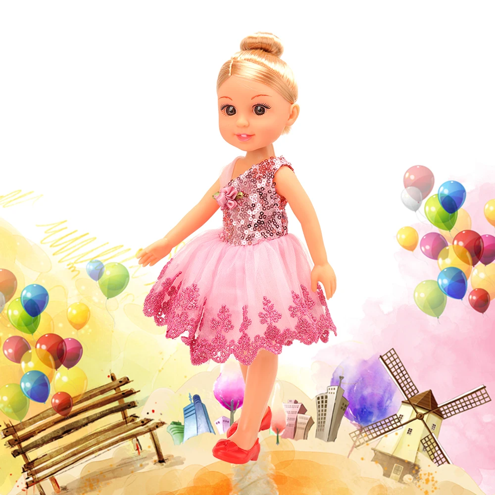 Fashion Beautiful 12'' Baby Doll Kids Toys For Girl Dolls Dress Accessory Shoes With window Box Best Birthday Gift DIY Present