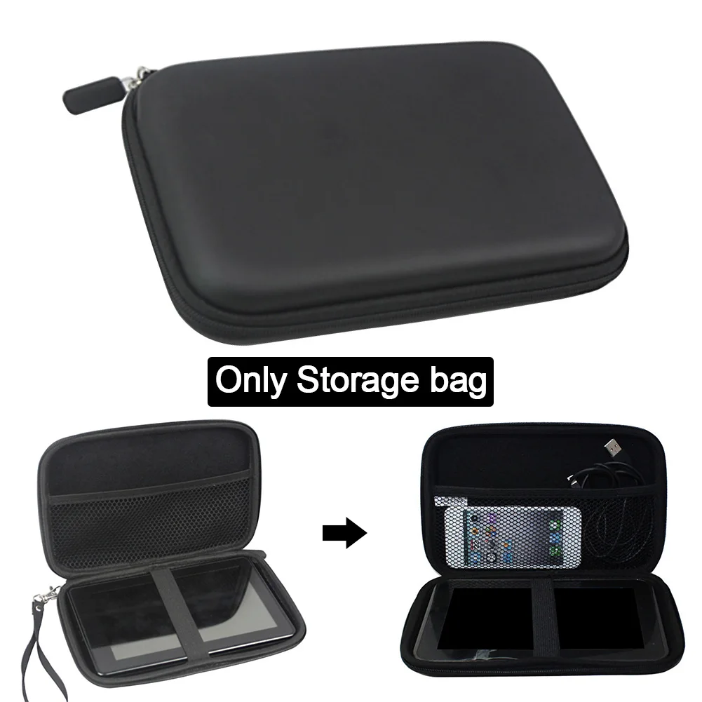 7 Inch Storage Bag Anti Scratch Zipper Closure Waterproof Travel EVA Shockproof GPS Navigation Vehicle For Garmin Drive Smart 61 |