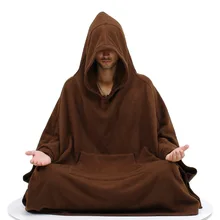 Abiti da meditazione abbigliamento tradizionale cinese per donna uomo abiti buddisti addensare monaco abito mantello sciolto lungo abito Zen cinese