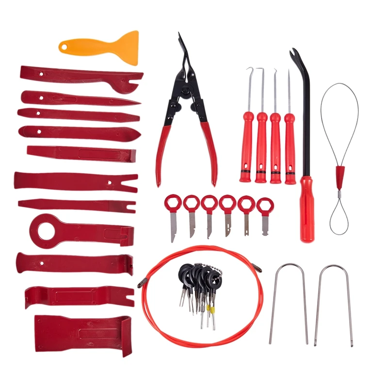 TOP Portable 40Pcs Car Trims Removal Tools for Door Window Radio Disassembly Removal Tool Kits Car Basic Accessories TOP Portable 40Pcs Car Trims Removal Tools for Door Window Radio Disassembly Removal Tool Kits Car Basic Accessories