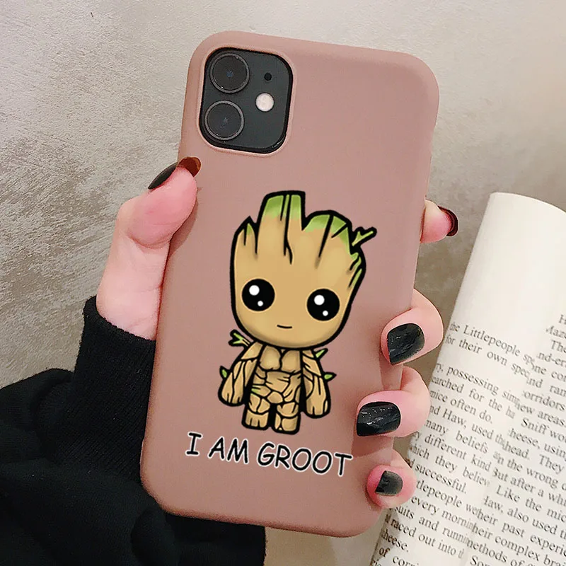 Чехол для телефона с героями мультфильмов I Am Groot Marvel для XiaoMi RedMi Note 8 7 6 5 K20 Pro матовый Силиконовый чехол s мягкая задняя крышка - Цвет: P1Brown