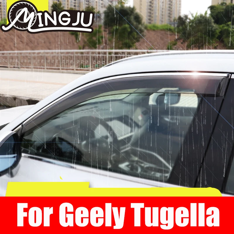 Window Visor Deflector Vent Sun Shade Rain Guard Exterior Protection Parts For Geely Tugella Xingyue FY11-Accessories