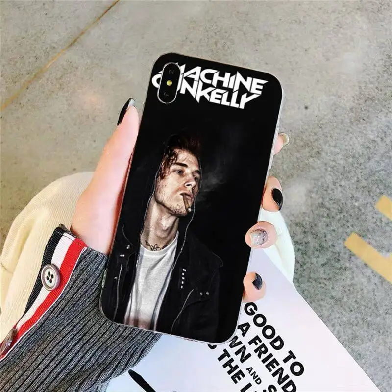 TOPLBPCS MGK Machine Gun kelly Rapper Phone Case for iPhone 11 12 13 mini pro XS MAX 8 7 6 6S Plus X 5S SE 2020 XR cover belt pouch for mobile phone