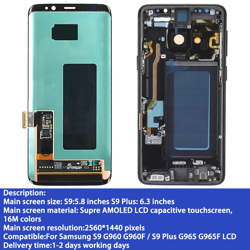US $162.63 Original Super AMOLED Display For SAMSUNG Galaxy S9 G960 G960F S9 Plus G965 G965F LCD Display Touch Screen Digitizer Assembly