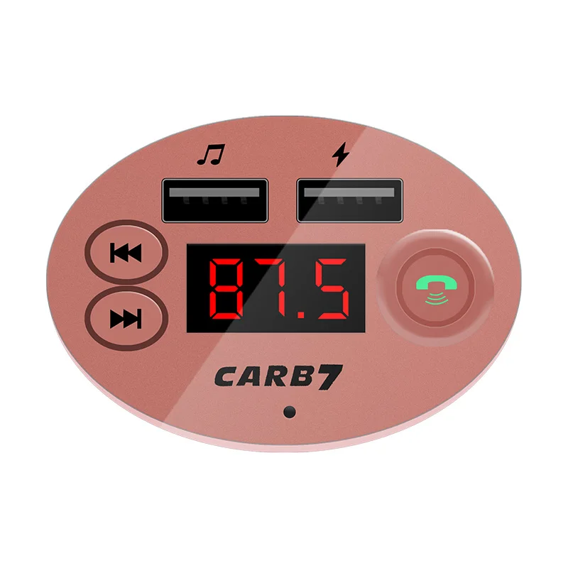DEKEJI автомобильный fm-модулятор USB зарядное устройство Handsfree беспроводной Bluetooth fm-передатчик lcd автомобильный mp3-плеер - Формат цифровых медиаданных: Rose Gold