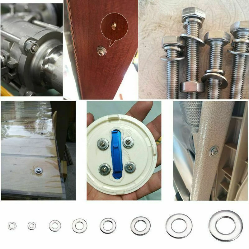 360x шайба из нержавеющей стали плоское кольцо уплотнение ассортимент M2 M2.5 M3 M4 M5 M6 M8