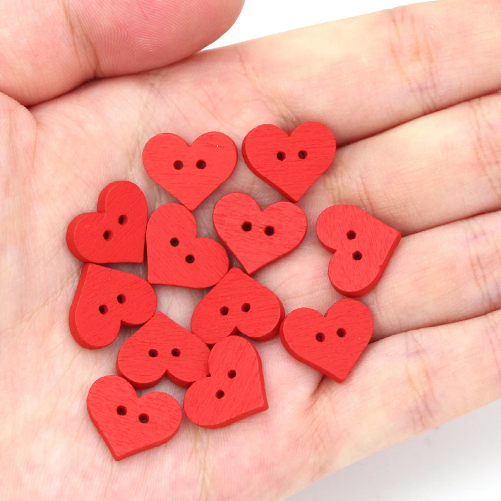 button heart crafts