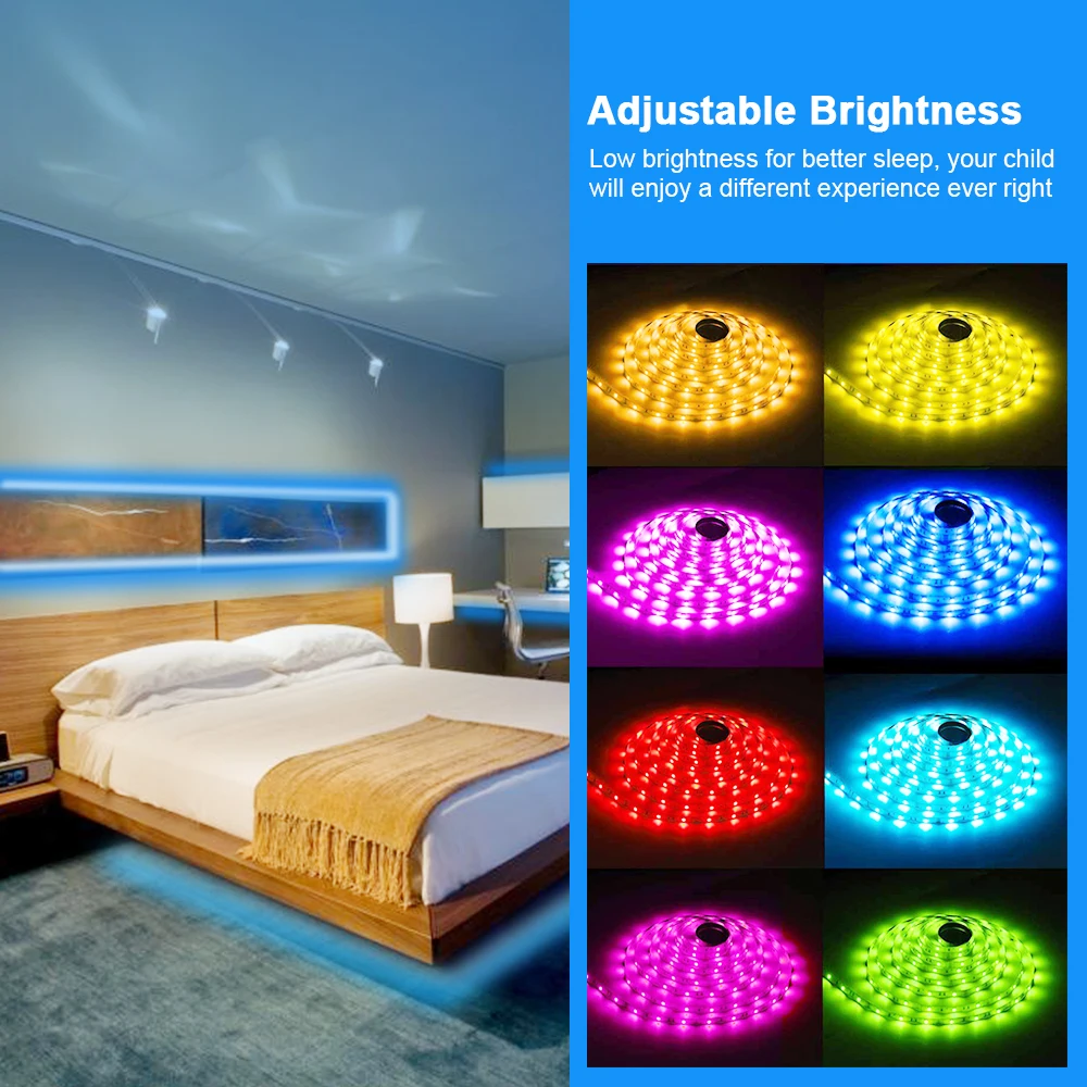 Светодиодная RGB лента для ТВ USB светодиодсветильник с Bluetooth 5050SMD гибкая 1 м 2 3 5 в