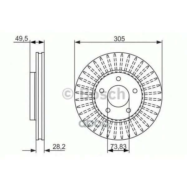 Тормозной Диск 0986479698 Bosch арт. 0986479698