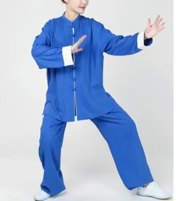 Высокое качество хлопок и лен wushu кунг фу костюмы форма для Тай Чи taijiquan костюм