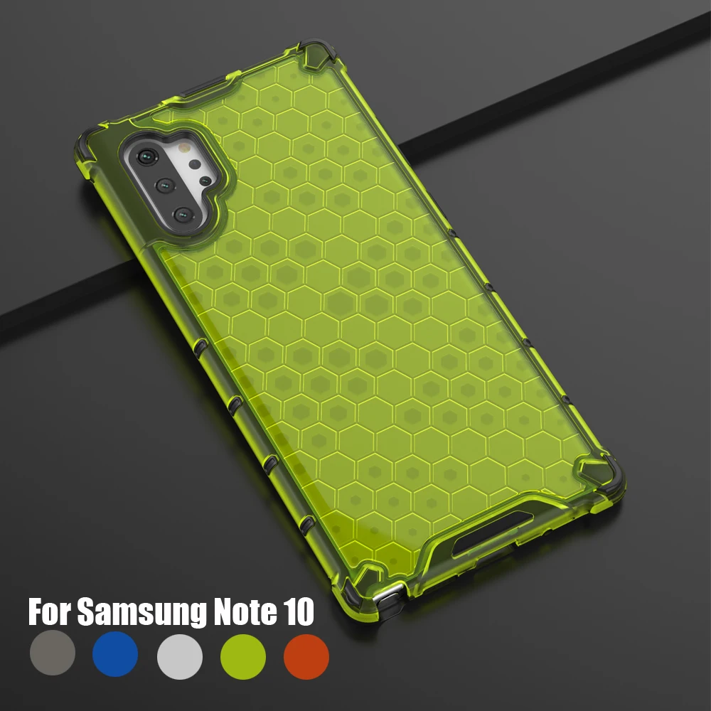 

For Samsung Galaxy Note 10 Plus Ultra Shockproof Armor Honeycomb Heavy Protection Silicone Bumper Phone Back Case Cover