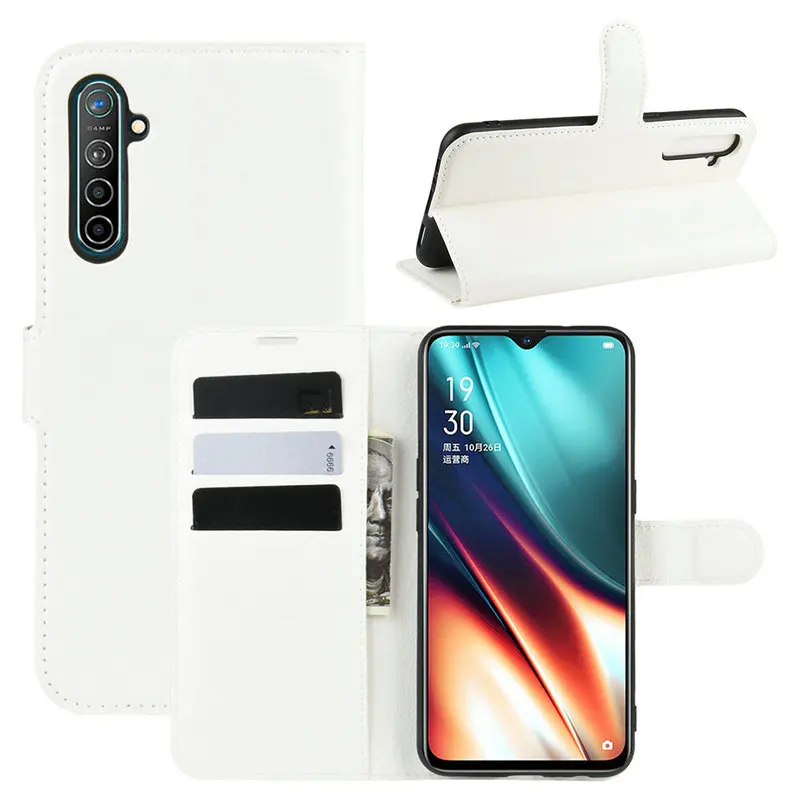 Роскошный кожаный чехол-книжка для Oppo K5 для Realme XT 730G для Realme X2 6,", Чехол-кошелек с подставкой