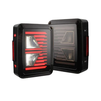 

Red LED Taillight Assembly W/Turn Signal & Back Up For 2007-2018 For Jeep ABS Plastic Driving Safety PMMA Smoke Lens