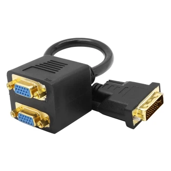 

DVI (24 5) Revolution to 2 VGA Female Splitter Cable Adapter