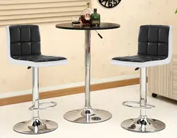 2 шт., мягкий барный стул из искусственной кожи, регулируемый подъемник, барный стул, современный минималистичный барный высокий стул