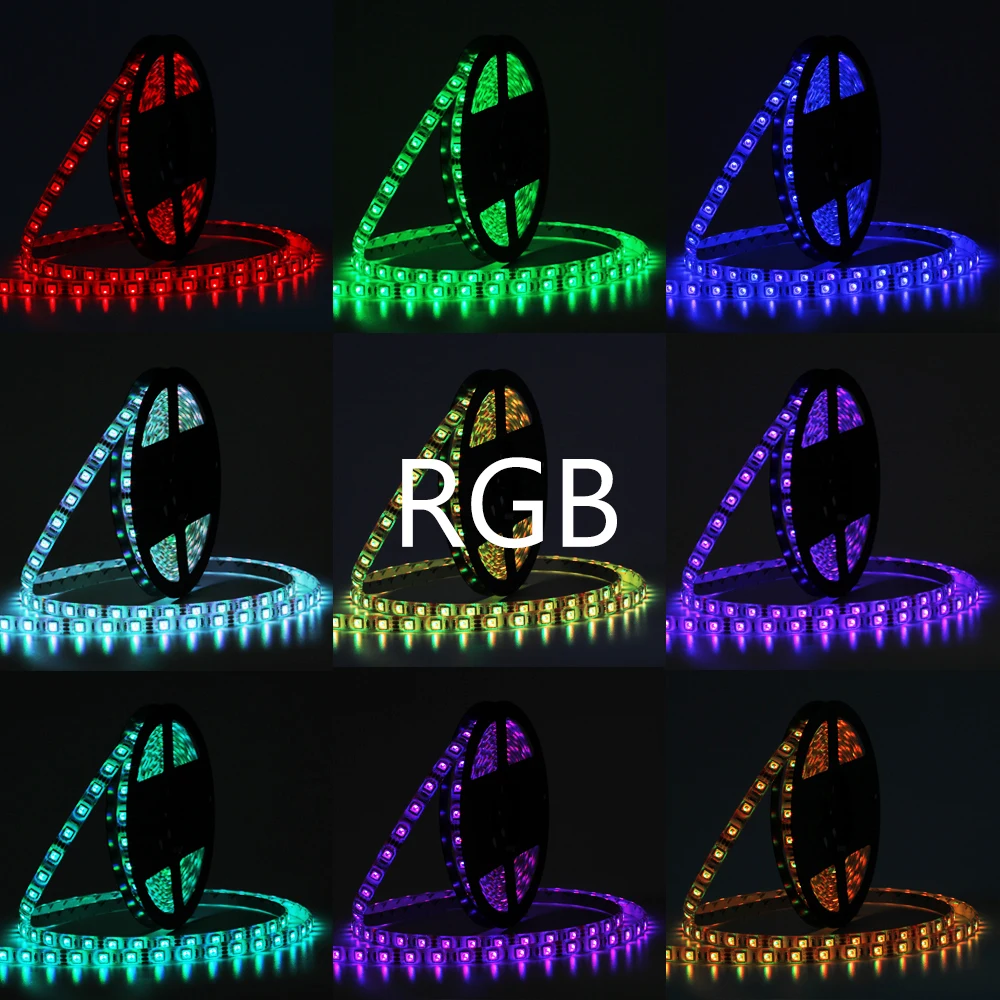 5050 SMD Светодиодная лента постоянного тока 12 В RGB RGBW rgbww теплый белый 60Led/s 5 м светодиоды для ТВ 12 В вольт водонепроницаемая лампа лента ТВ ПОДСВЕТКА