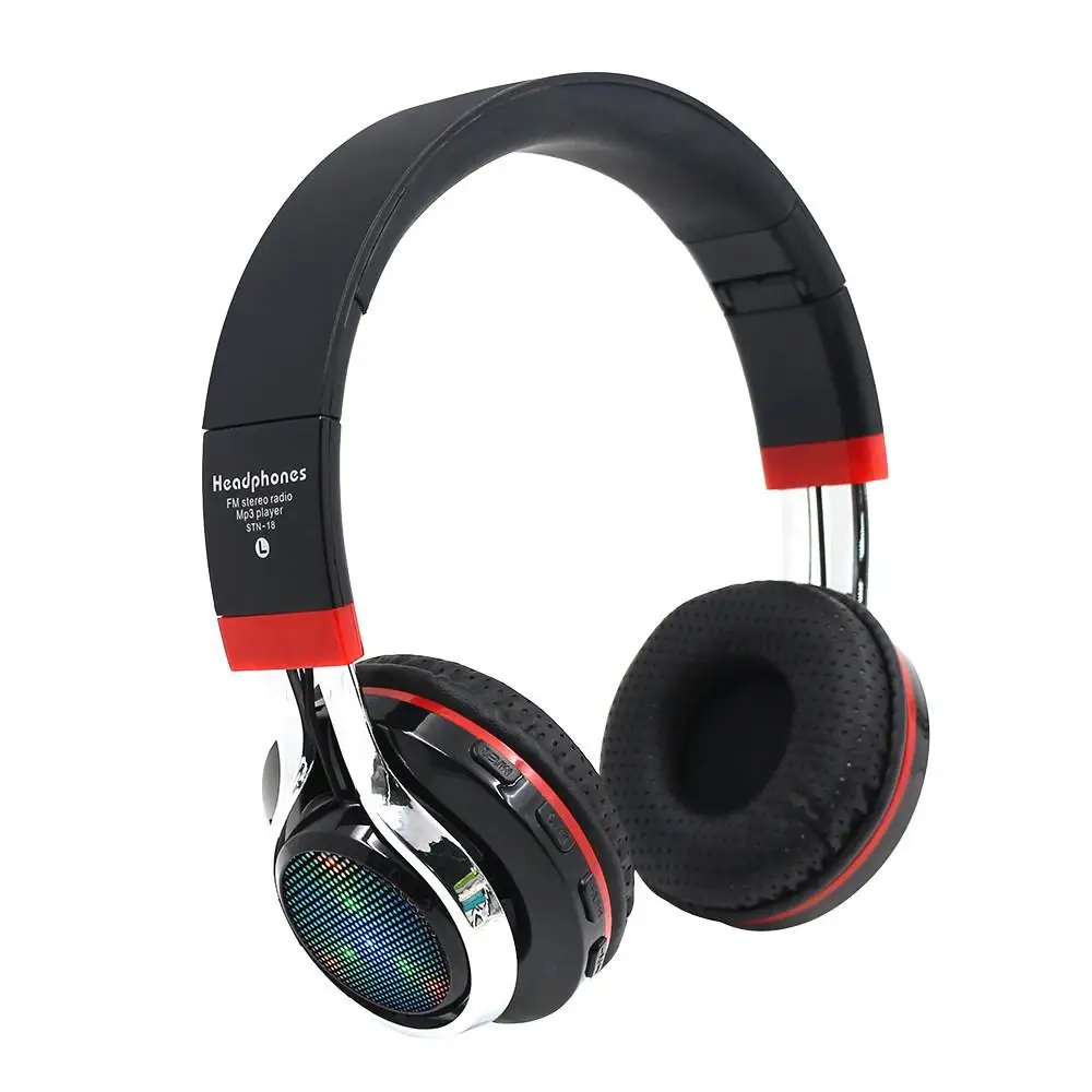 Bluetooth беспроводные наушники Модная Портативная гарнитура Hifi качество звука светодиодный свет наушники для телефонов
