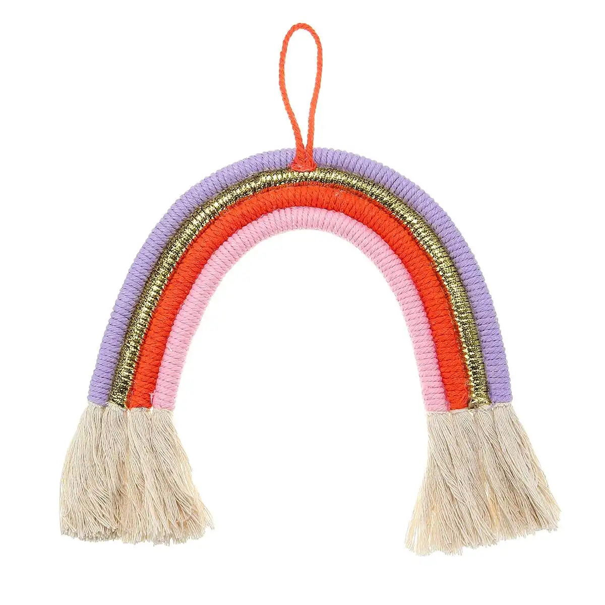 05 New Home Decoration Rainbow Handmade Weaving Ornament Nordic Simple Kid Room Wall Decoration dreaming Hanger - Цвет: 05