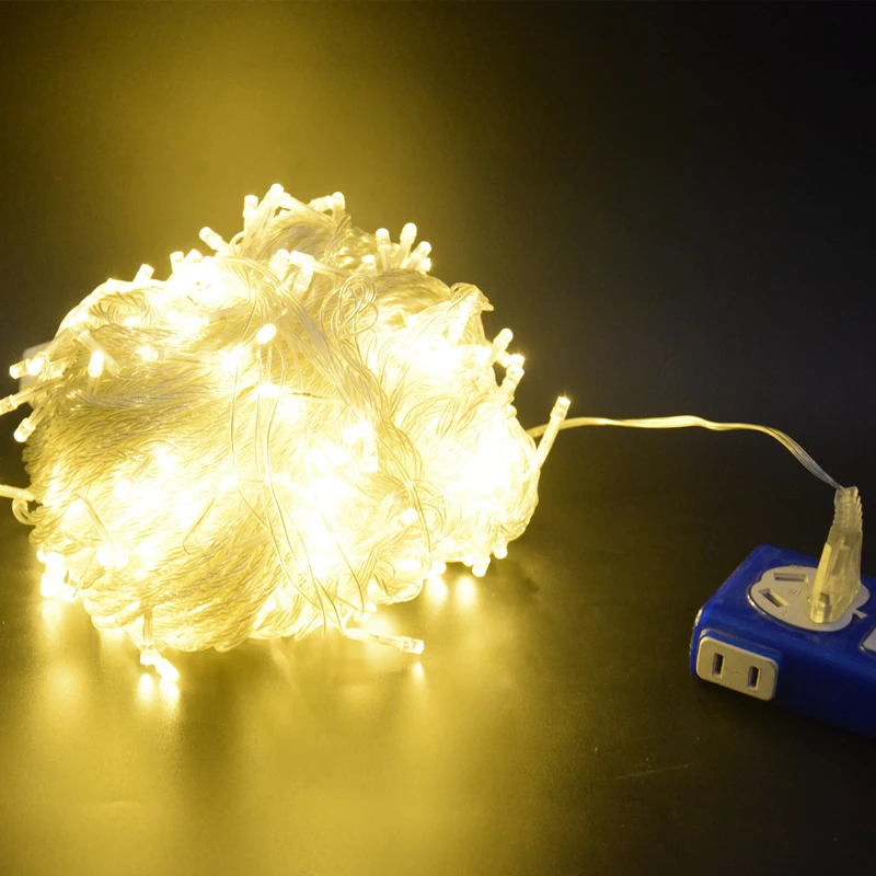 Рождественский уличный светильник s светодиодный 300 м/100 м/10 м Luces Decoracion