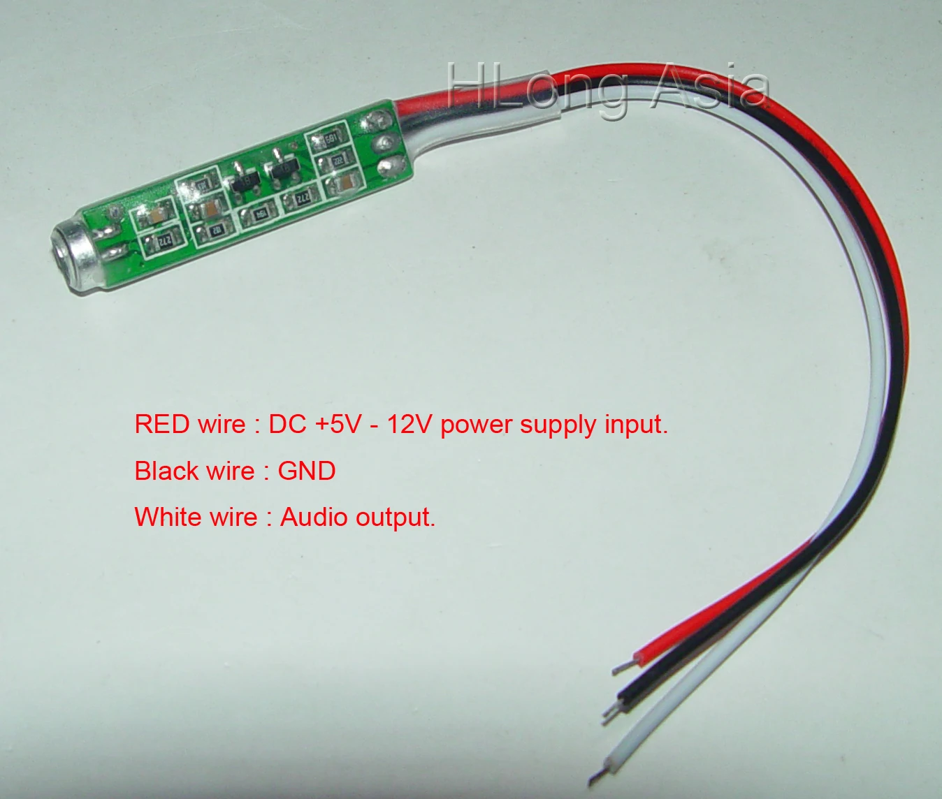 Microphone Sound Monitor MIC microphone with pre-amplifier for IP camera module output volume adjustable
